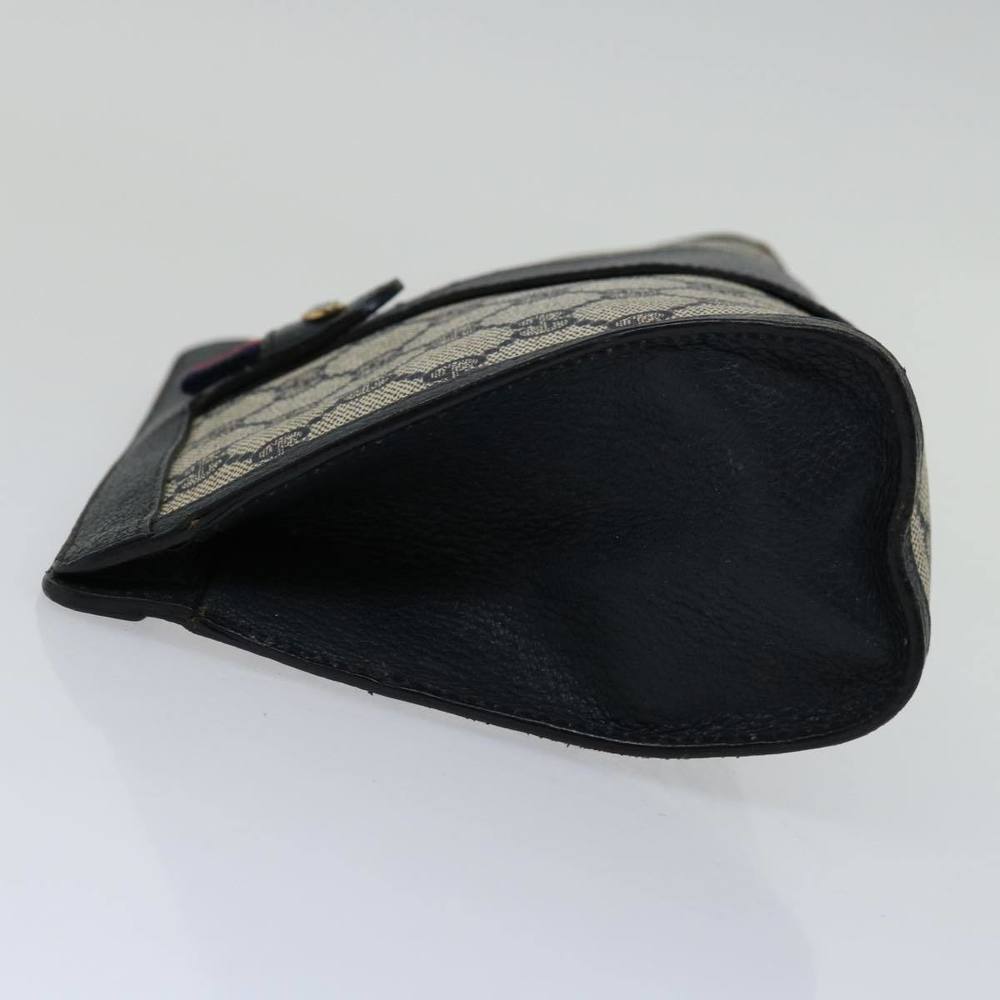 GUCCI GG Supreme Sherry Line Clutch Bag PVC Navy Red 89 01 032 Auth 66429 - Picture 3 of 16